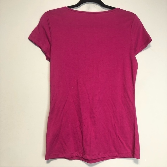 Ariat Senorita Fringe Top Bright Pink Short Sleeve Tee, size S - Picture 5 of 9